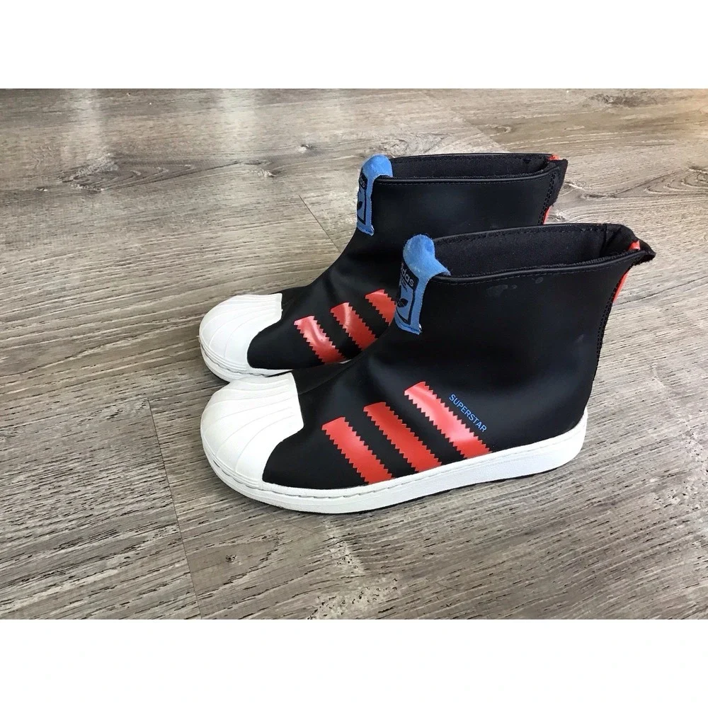 ADIDAS Superstar 360 Rain Boot J 'Black Bright Red' S23967 Kids 12K